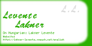 levente lakner business card